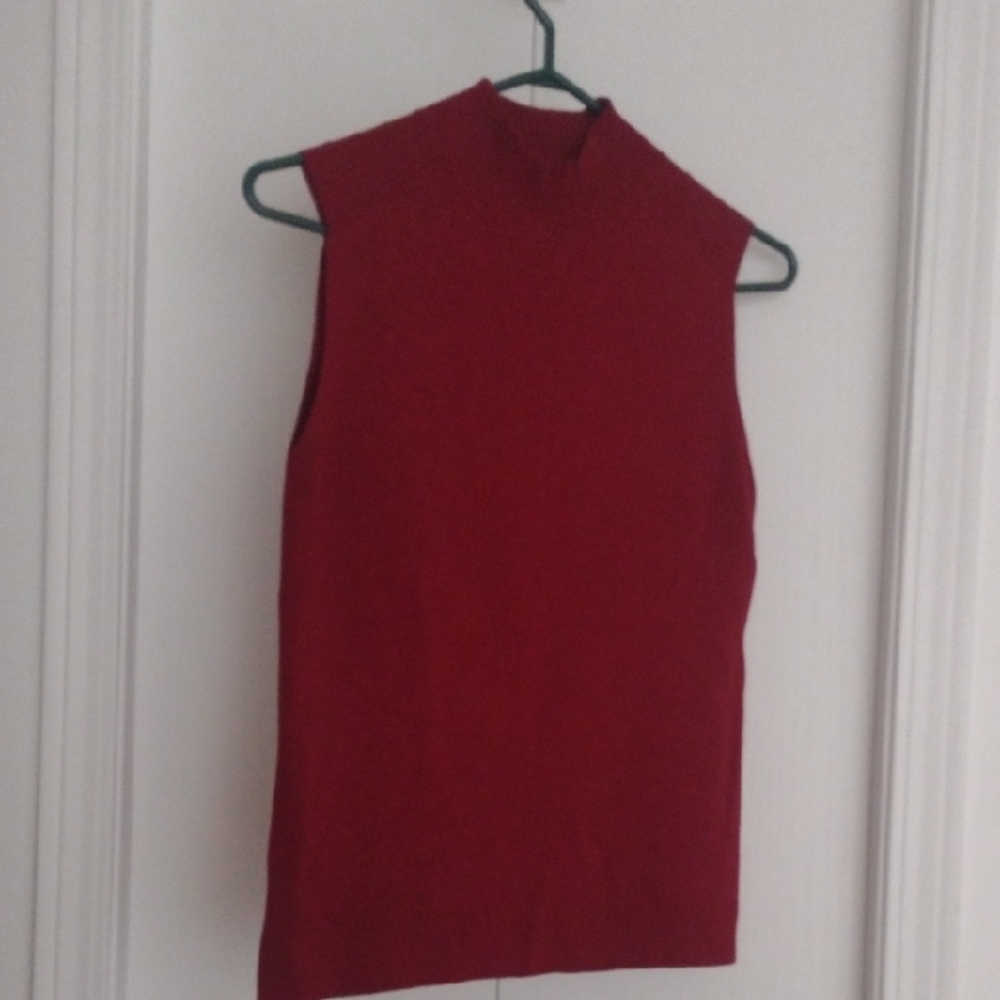Ann Taylor Deep Red Knit Top